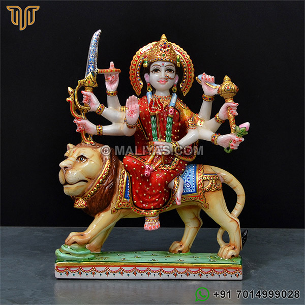 Marble Durga Maa Goddess Statue
