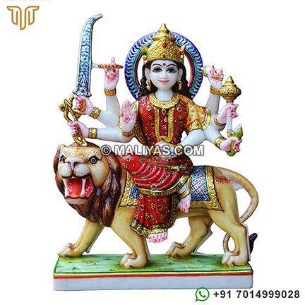 Marble Durga Maa Statue