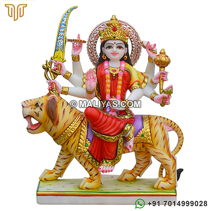 Marble Durga devi murti