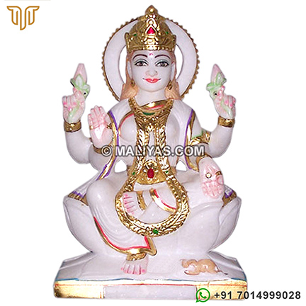 Marble Idol of Goddess Laxmi Ji