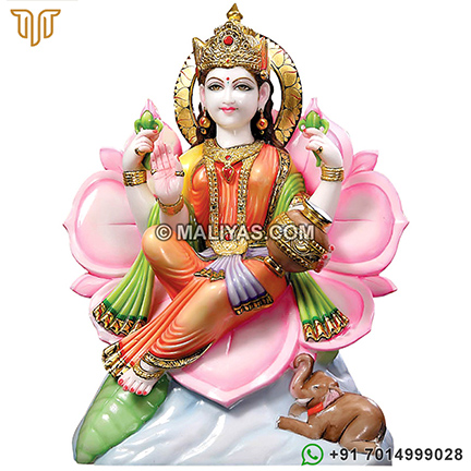 Marble Idol of Goddess Laxmi ji