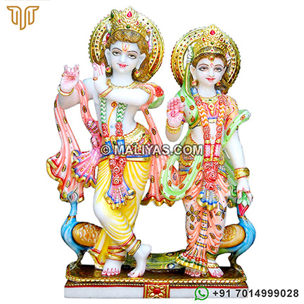 Marble Jugal Radha krishna statue