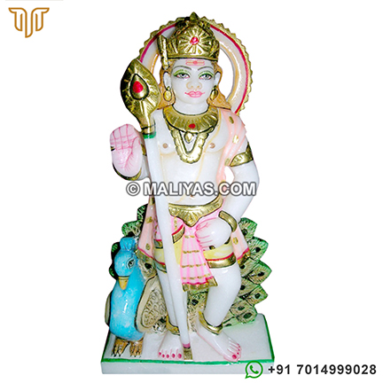 Marble Kartikeya Moorti