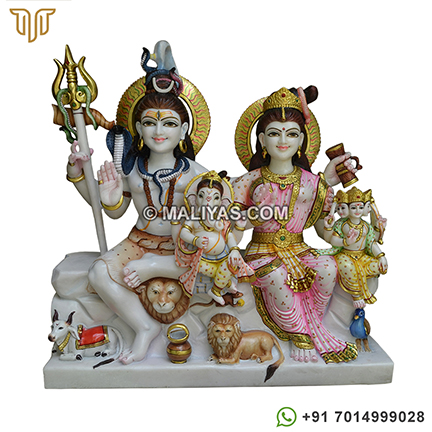 Marble Lord Gauri Shankar Parivar Statue