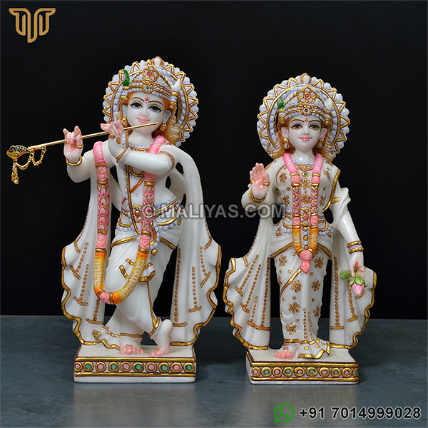 Marble Lord Radha Krishna statue