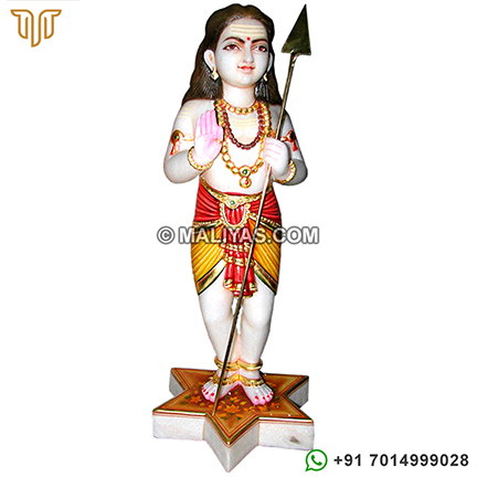 Marble Murugan Statue