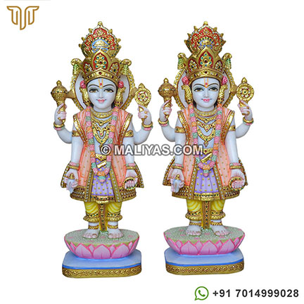 Marble Nar Narayan Statue