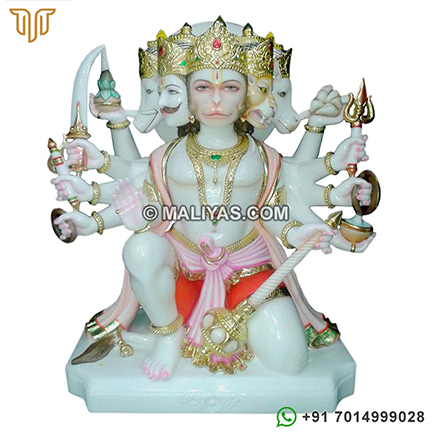Marble Panchmukhi Hanuman for Mandir