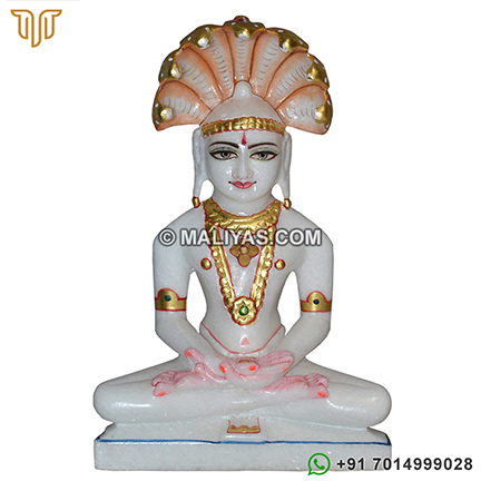 Marble Parasnath Statue
