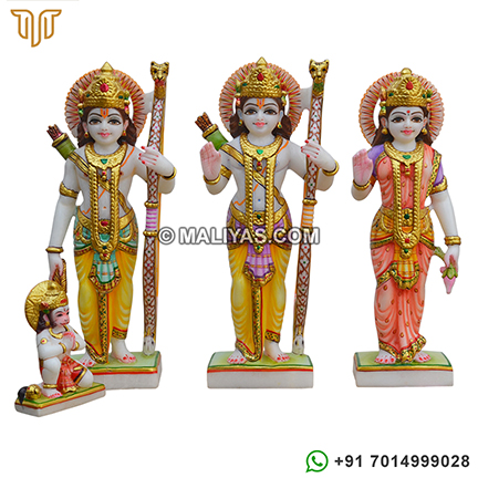 Marble Ram Darbar Statue with Das Hanuman