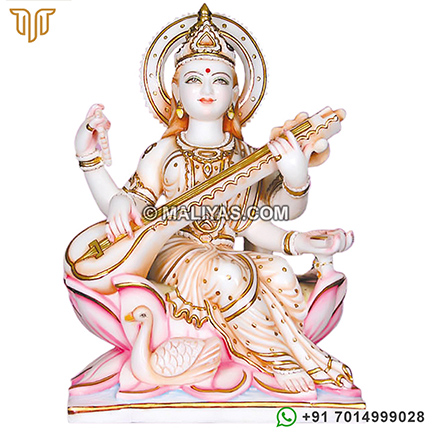 Marble Saraswati Statue