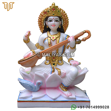 Marble Sculptures of Goddess Saraswati