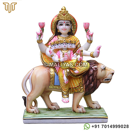 Marble Skanda Mata Idol