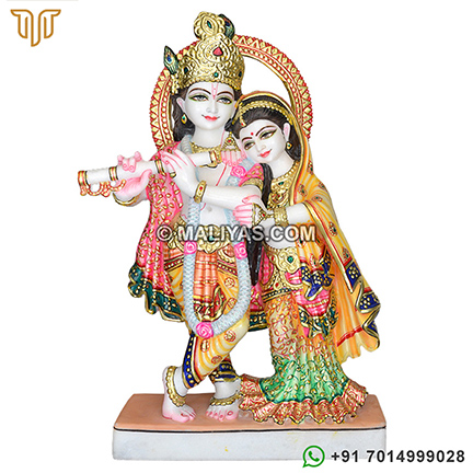 Marble Stone Radha Krishna Murti