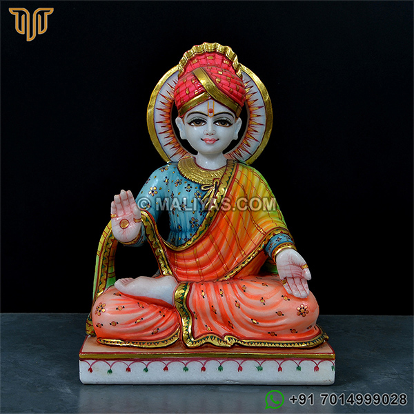 Marble Swami Narayan Statue-12 Inch