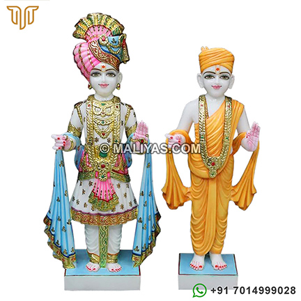 Marble Swami narayan and Gunatitanand Swami Murti 