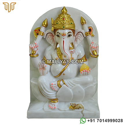 Marble ganesh for abhishek