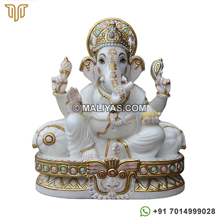 Marble ganesh idol for home