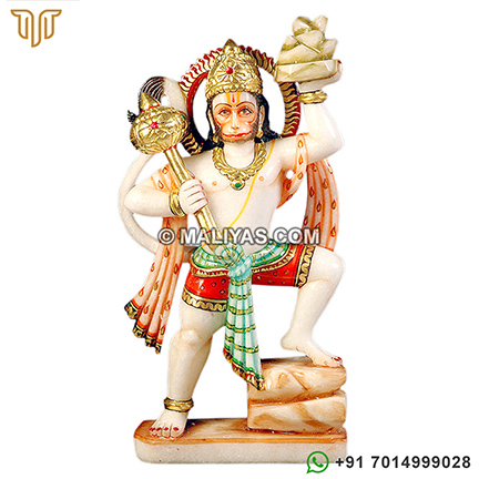 Marble hanuman statue for temple