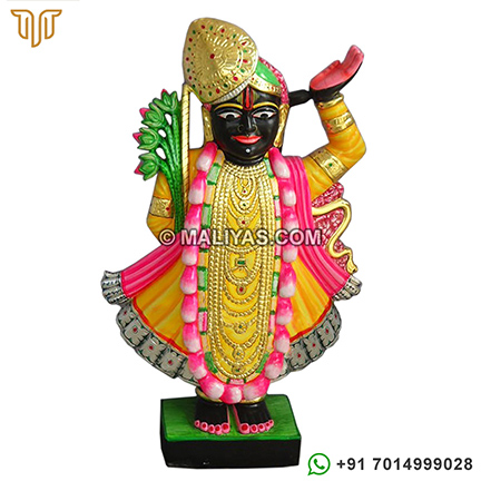 Multicolour Black Marble Shrinathji Moorti