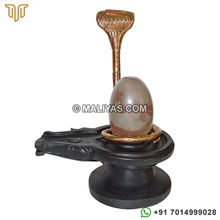 Narmadeshwar Shivling with Brass snake