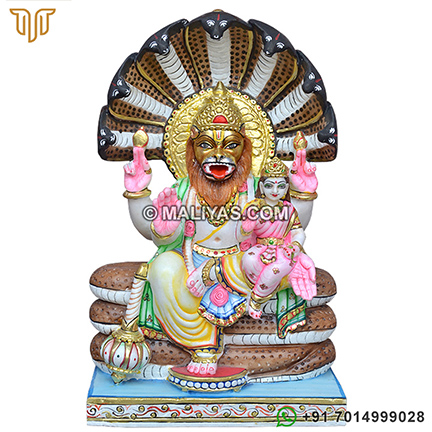 Narsingh Statue with laxmi
