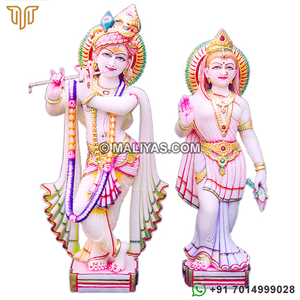 Premium quality marble Radha Krishna statue