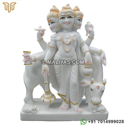 Pure White Marble Dutta Statues
