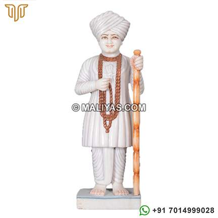 Pure White Marble Jalaram Bapa Murti
