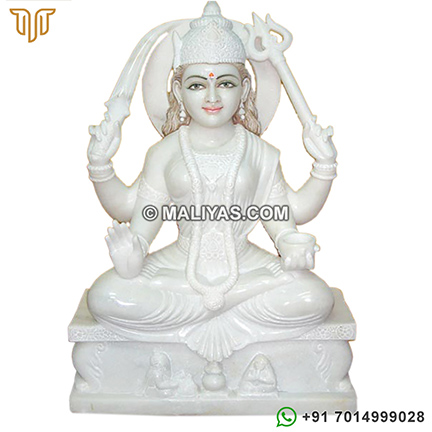 Pure White Marble Santoshi Mata Murti