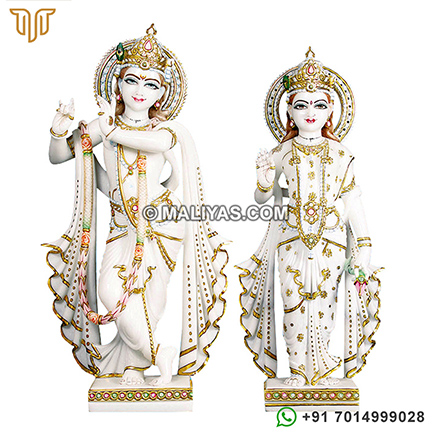 Radha Krishna Statue carved out from Marble