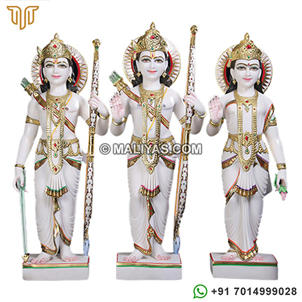 Ram Darbar Murti in makarana marble