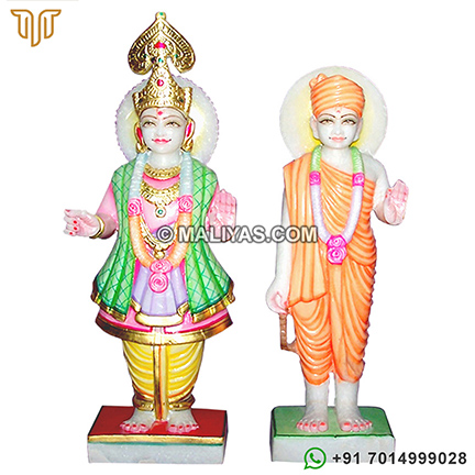 Swami Narayan Statue from White Marble