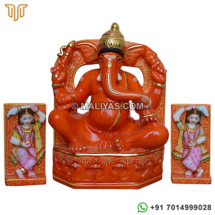 Titwala Ganesh Statue with Riddhi Siddhi