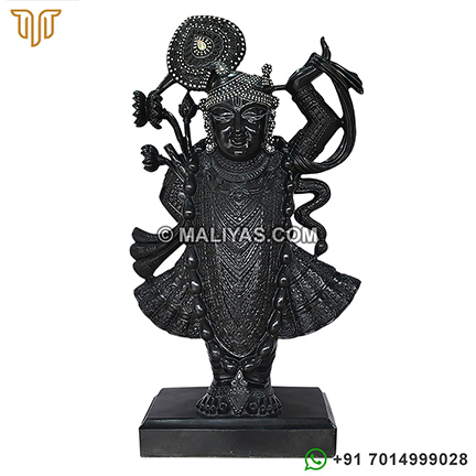 Traditional Black Marble Shrinathji Moorti