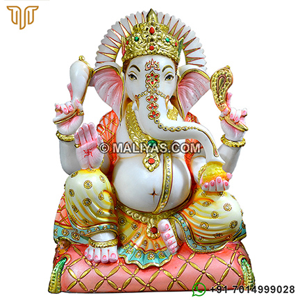 White Marble Ganesha Moorti