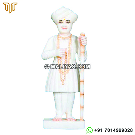 White Marble Jalaram Bapa Murti