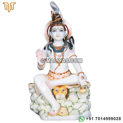 White Marble Shiva Statue