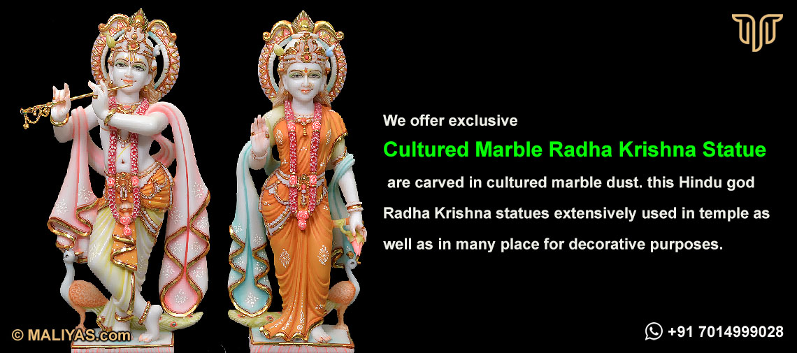Fiber Radha krishna Statue
